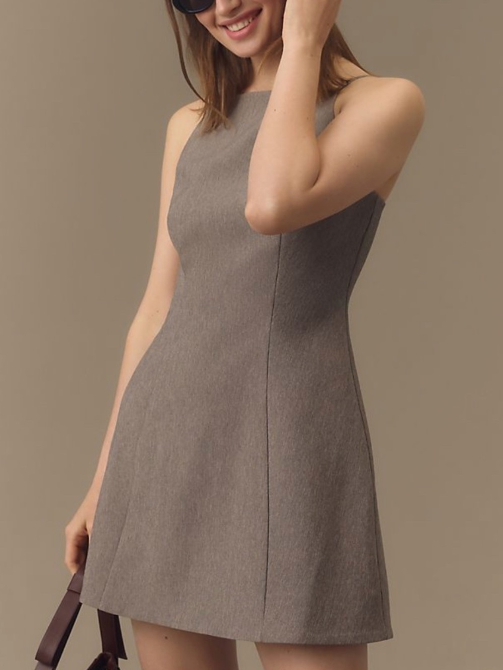 Square Neck Shift Mini Dress - Picture 2 of 11